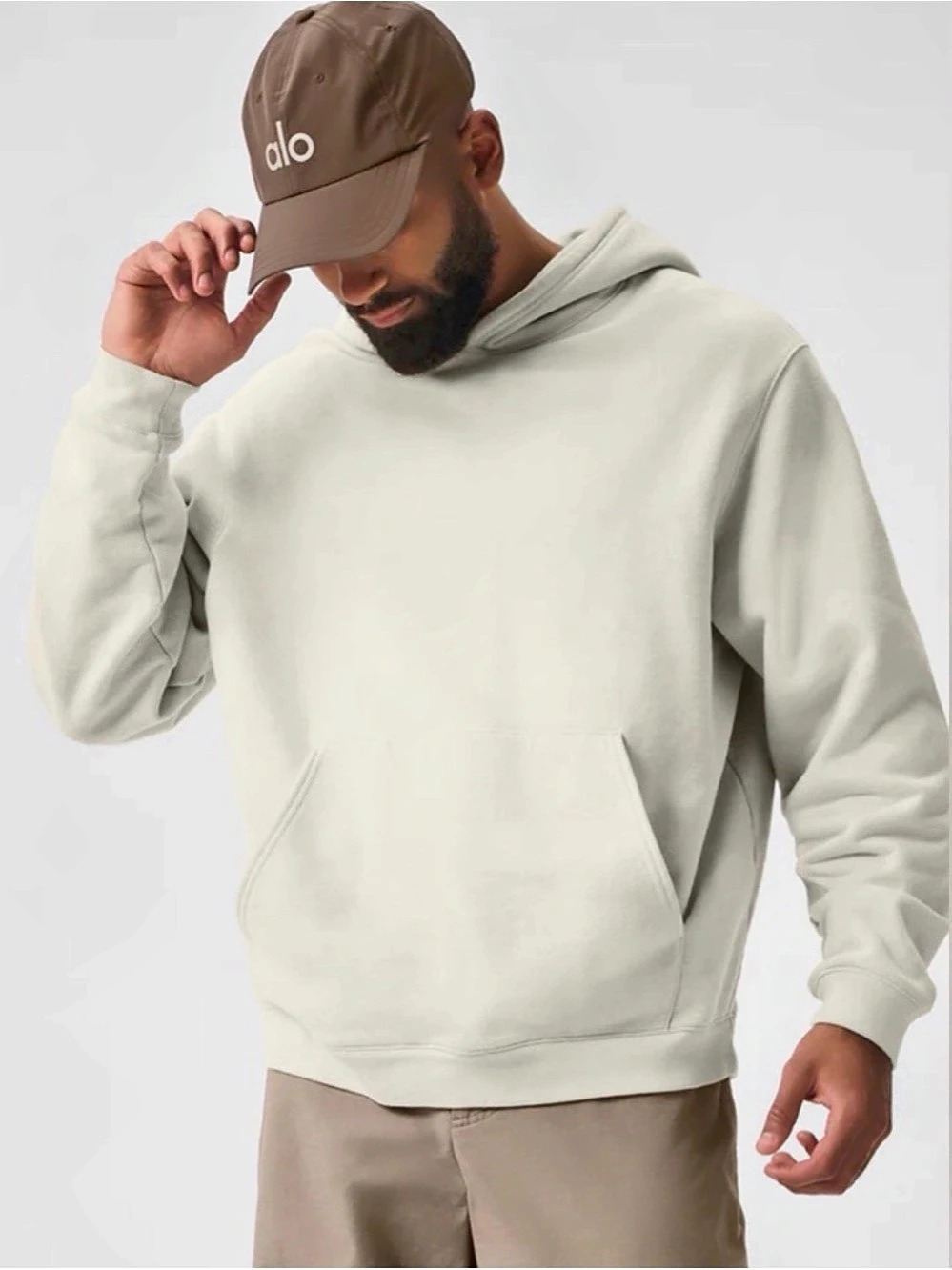 Alo Renown Heavyweight Hoodie Heavyweight Pullover Hoodie in White